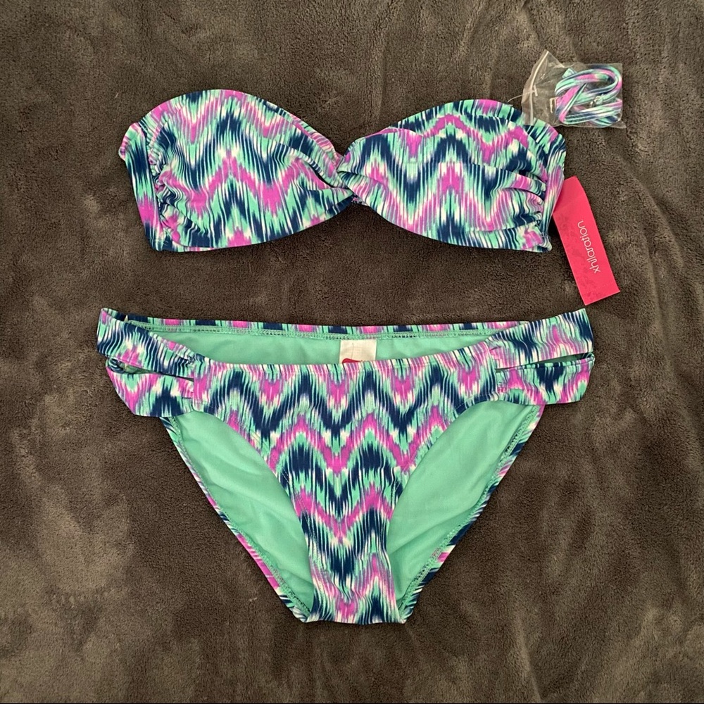 NWT | Strapless Tie-Dye Bikini